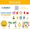 Countdown to Summer Bulletin Board Decoration Set – 81-Piece Tropical Hawaiian Luau Classroom Decor with Palm Cutouts, Borders, and Window/Door/Wall Accents